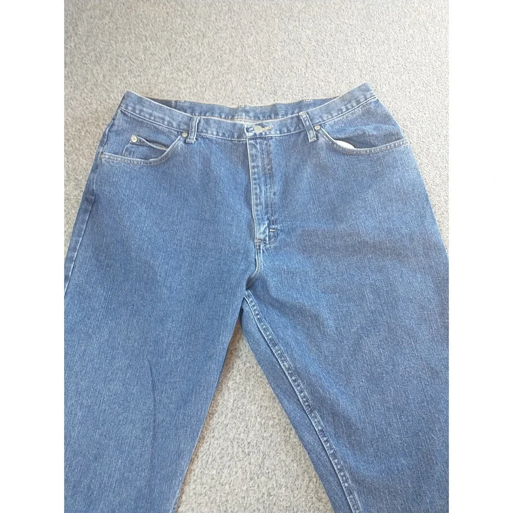 Wrangler Hero Authentic Mens Blue Straight Leg Jeans 38x31 Medium Wash 97T01VR